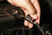 To unlock the MAF sensor lead, press down on the red clip and pull straight out.