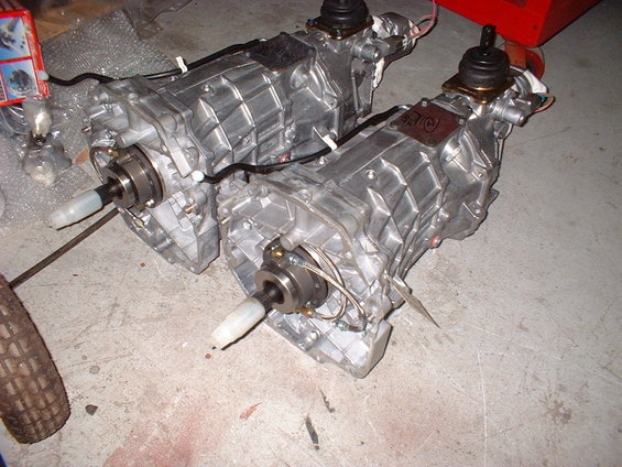 dscf0018.jpg T-56 transmissions, 6 speed with the Viper gearsets, McLeod hydraulic clutch units. 
One unit goes in the QuarterHorse Mustang and the other one goes in a SOHC Kirkham Cobra.