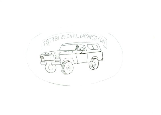 Ford bronco 2 lineart #7