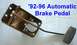 Brake pedal & bracket for 92-96 F-series & Bronco with automatic transmission.