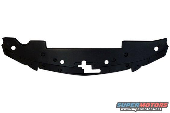Black plastic car part with mounting holes and clips, isolated on white
