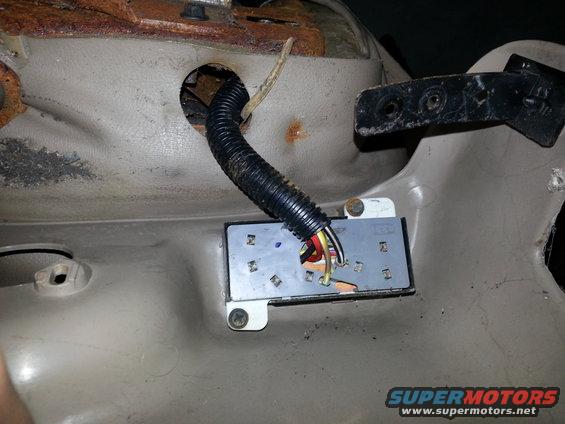 Interior wiring harness and connector with exposed wires