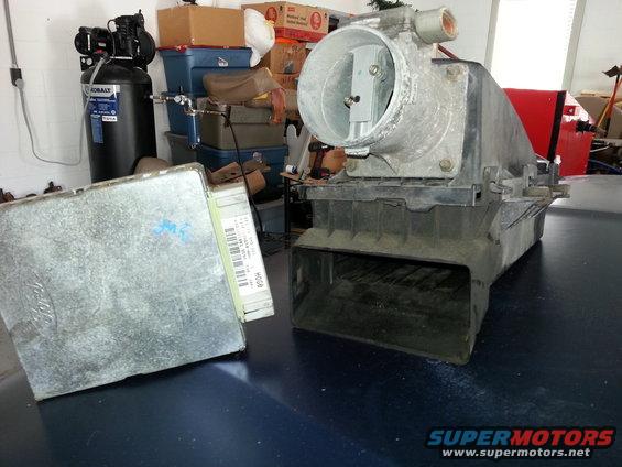 Ford ECU and mass air flow sensor housing
