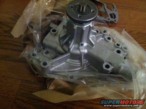 Water pump part in plastic packaging