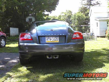 Dark gray 2004 Chrysler Crossfire rear view with dual exhaust and HYV-1620 license plate