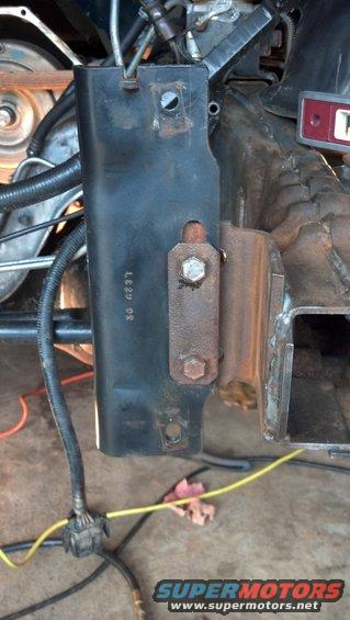 Black metal bracket with stamped numbers '30 6237'
