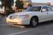 2002 Lincoln Town Car - A white 2002 Lincoln Town Car is seen from a three-quarter front view, parked in a lot with palm trees and a building in the background.