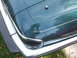 1971 Ford Ranchero - Close-up of a Jaguar emblem on the trunk of a car, with a chrome bumper and grass in the foreground.