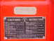 1971 Ford Ranchero - A metal plate with "Diamond T" and a serial number is affixed above a larger plate with "CAUTIONS" and "INSTRUCTIONS" for Diamond T Motor C…