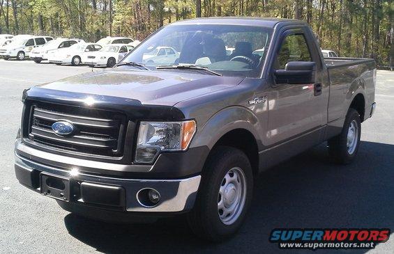 Gray 2013 Ford F-150 pickup truck, 3/4 front view