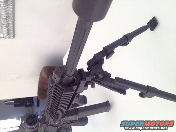 Rifle with bipod attached