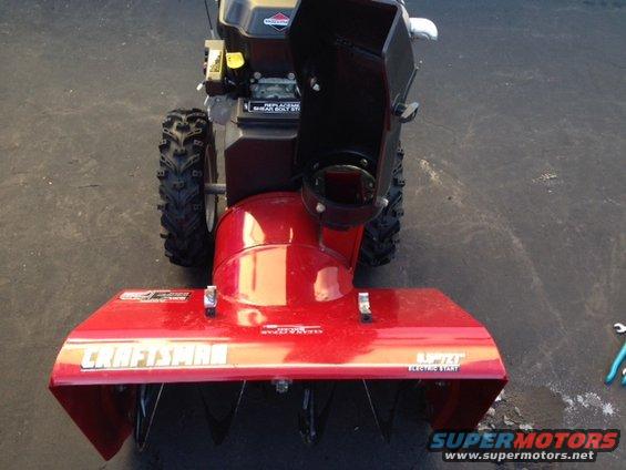 Craftsman snow blower with electric start, viewed from the front