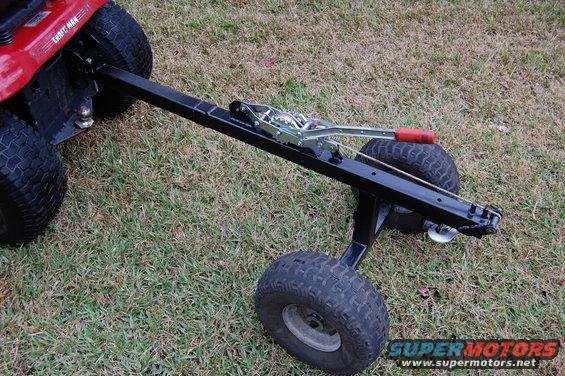 Craftsman lawn tractor rear hitch attachment with trailer wheels