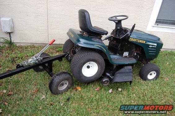 Craftsman riding lawn mower with a trailer hitch attachment
