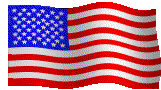 Waving American flag on black background