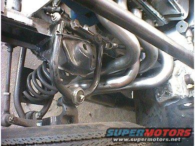 Front suspension and exhaust headers