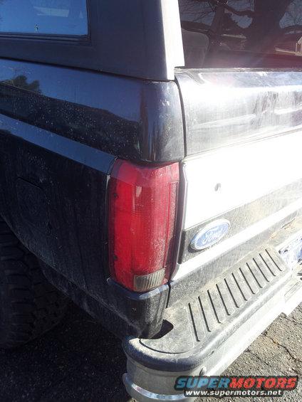 Another view of the original tail light. Bye bye!