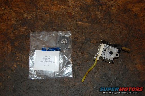 ZAMA RB-123 carburetor rebuild kit and carburetor