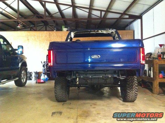 Blue 1982 Ford Bronco rear view