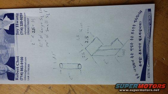Contact info for Joy Hwang and Robert Choi, plus diagrams with dimensions