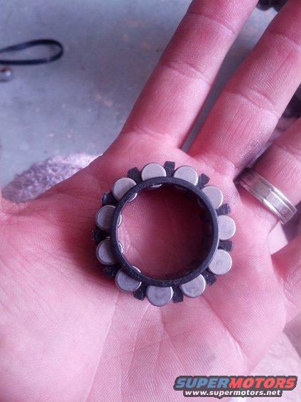 Bearing part held in hand