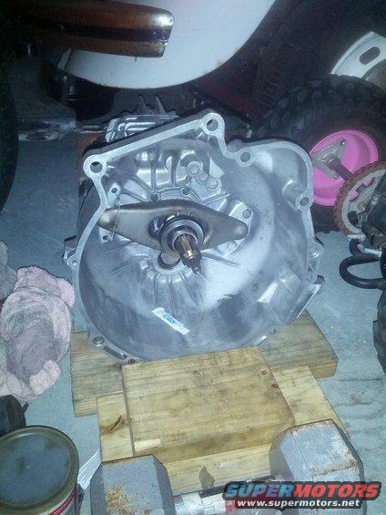 Transmission bell housing with clutch fork and input shaft