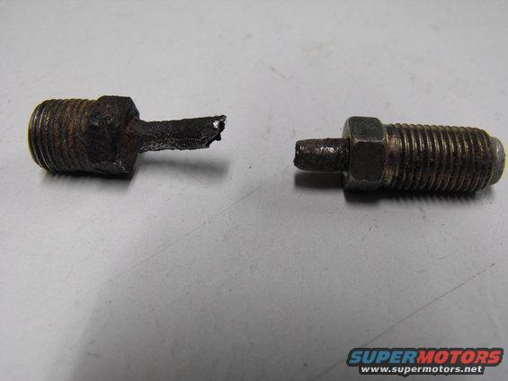 dscf3029.jpg Here we are ten years on and Dalton's liquid salt has played havoc with the brake lines. Last time I saved the fittings, as the brake hose union on the axle has a bubble type male fitting as born out in the larger rusty fitting on the left. The other end of the line has to be a conventional North American 3/16 inverted male flare fitting as seen on the right in the pic. Try finding a pre made line like that !