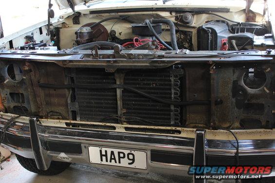 Started pulling grill and front end as will be taking motor straight out through the front.