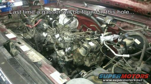 Engine bay with complex wiring and components