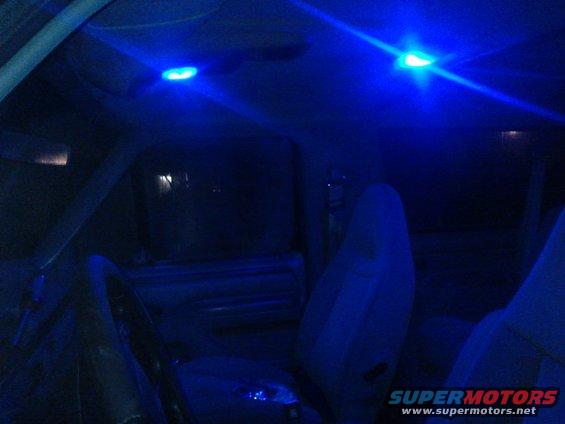 blue LED interior lights