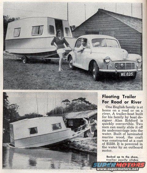 Car with license plate WE 825 towing a trailer with a boat inside
