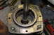 1995 Ford Bronco - A detailed view of a transfer case component, likely undergoing assembly or repair.