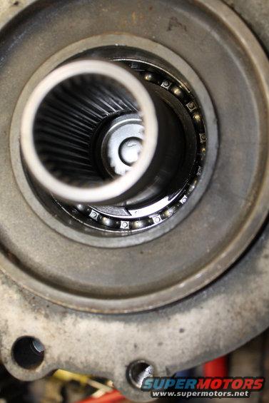 Transfer case bearing with splines visible inside
