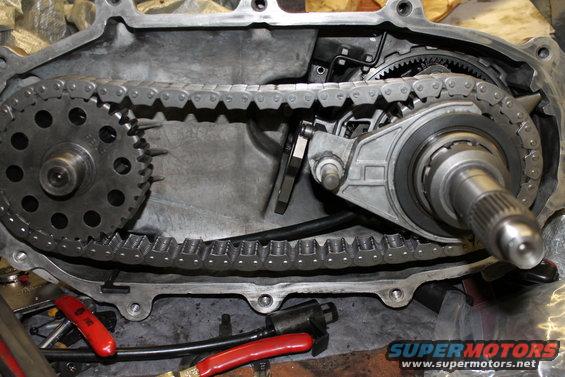 Transfer case chain and gears with Supermotors.net logo