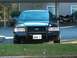 2001 Ford Crown Victoria - Front view of a 2001 Ford Crown Victoria police car with a push bar.