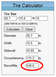 1993 Ford Bronco - This digital tire calculator displays various tire measurements and calculations.