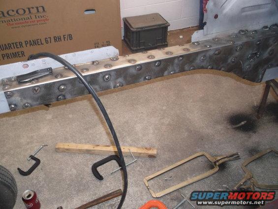 Rail cap was plug welded & smoothed.