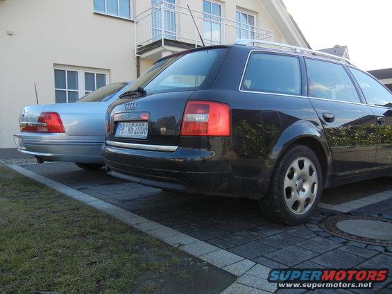 Black Audi wagon rear view with license plate PB-WG 2006