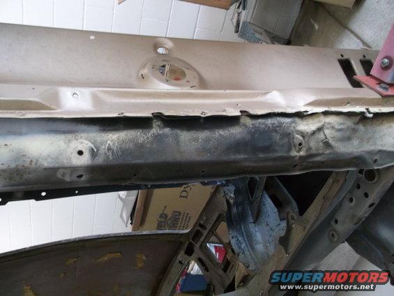 Trunk floor-to-rear pan panel.