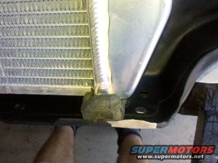 Radiator and mounting bracket detail