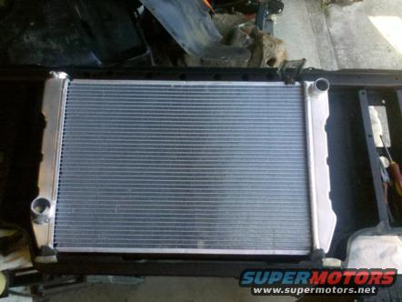 Radiator installed in vehicle frame