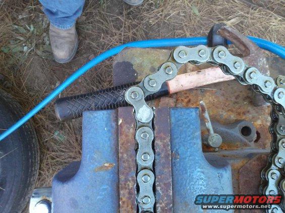 figure out the leanth of the chain and grind down the pins and remove the links then simply put it all back together and use the master link to put the chain back together 