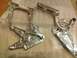 1964 Ford Fairlane - Custom polished metal hood hinges with engraved designs are shown.