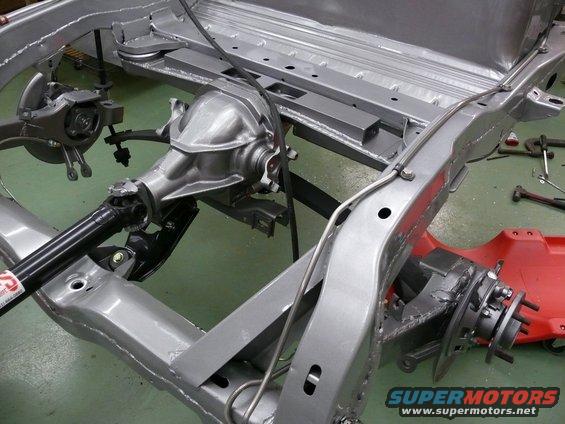Corvette chassis with differential and driveshaft