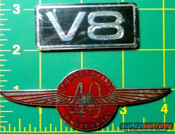 V8 and 40th Anniversary Badges