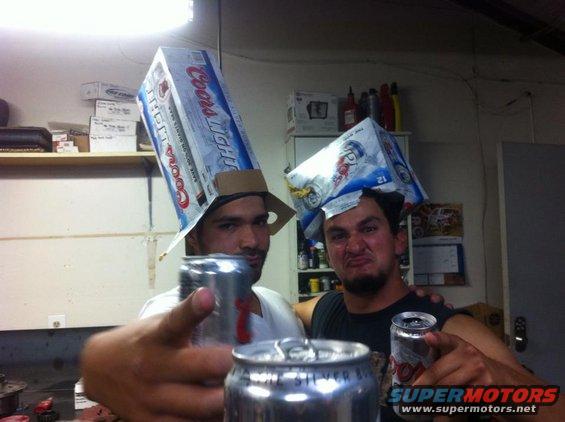 how we celebrate after a day of workin on the truck