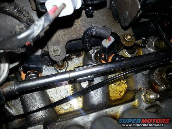 Close-up of fuel injectors on an engine intake manifold
