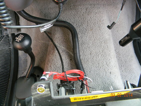 OD LED, shift cable and wire way 