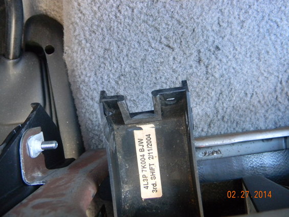 ground off the face so the shift cable would push down into the slot