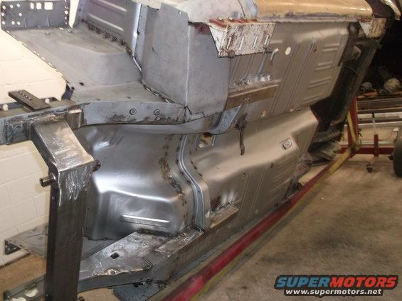 Getting ready to take car off rotisserie & put on aluminum dolly for replacement of 1/4's, etc...